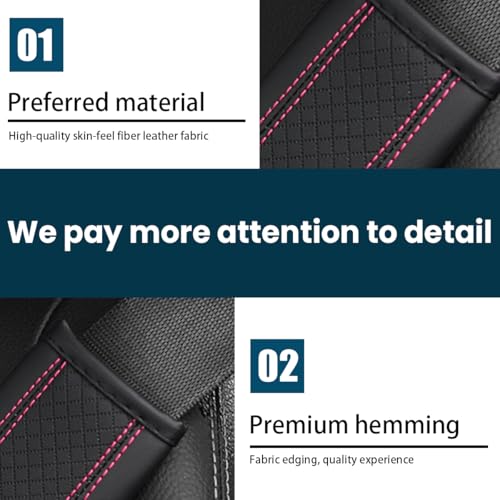 Image of Osilly Car Seat Belt Pads, 2 Pack Fiber Leather Seatbelt Shoulder Strap Covers, More Comfort Driving & Protect Your Neck, Universal Safety Strap Cover for Auto SUV Truck Airplane Backpack (Black /Pink)