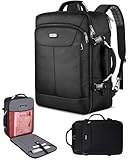 Carry on Backpack, 40L Flight Approved Large Travel Laptop Backpack with USB Charge Port, 18 Inch TSA Friendly Computer Daypack College Overnight Weekender Extra Large Backpack for Men Women, Black