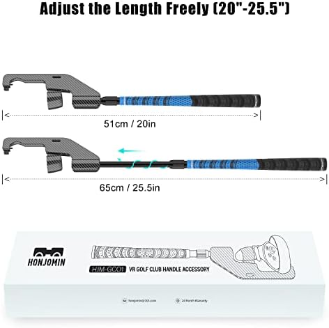 [2023 Upgraded] HONJOMIN VR Golf Club for Oculus Quest 2 / Quest 1 / Rift S, Attachment Adapter Golf Club Handle Extension Accessory, Enhance Immersive Game Experience