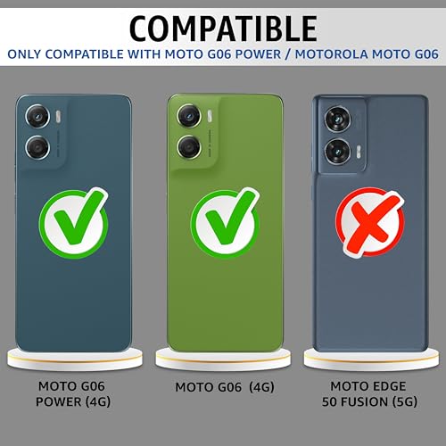Image of CEDO Backcover for Motorola Moto G06 Power /Moto G06 | Camera Protection Shockproof Bumper-Edge | Acrylic Crystal Clear 360 Degree Protection TPU+PC | Transparent Eagle Back Case Cover (Black)