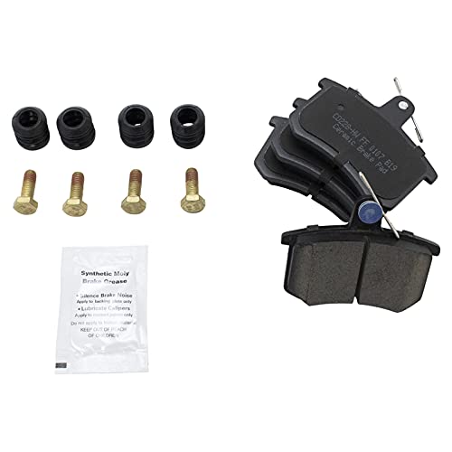 Image of TRQ Rear Brake Pad and Rotor Set Ceramic Vented Rotors Compatible with 1998-1999 Audi A4