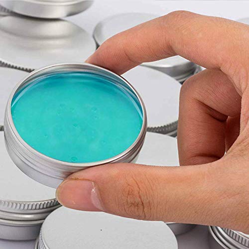 2 Ounce Aluminum Tin Jar Refillable Containers 60 Ml Aluminum Screw Lid Round Tin Container Bottle For Cosmetic ,Lip Balm, Cream, 12 Pack. #TOP5