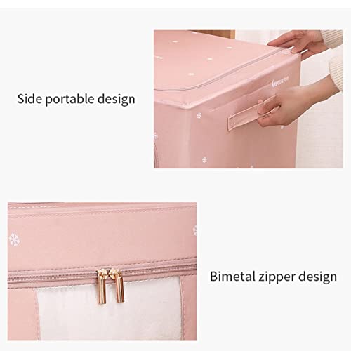 armazenamento dobrável – acabamento colcha janela transparente – Organizador armário para edredons,