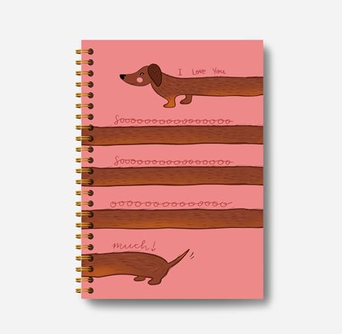 Carnet à spirale teckel pour organiser vos journées de bureau avec style