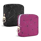 Design pratique et portable : l'intérieur de la trousse de maquillage dispose de poches, offrant des options de rangement pratiques pour organiser vos cosmétiques. Ces poches vous permettent de garder vos pinceaux, rouges à lèvres et autres petits objets séparés. La grande ouverture vous apporte un moyen plus facile de prendre vos cosmétiques. C'est le choix parfait pour tout voyage
