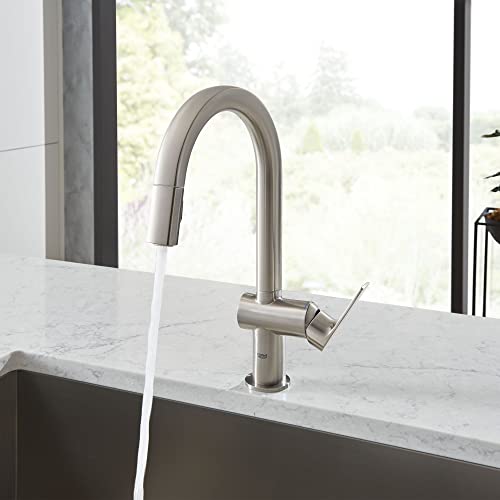Grohe 30377000 Grohe 30 377 Defined 1.75 Gpm Single Hole Pull Down Kitchen Faucet With Silkmove And Easydock Technology #TOP2