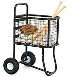 GARVIN Baseball Cart with Wheels, Heavy-Duty Steel Frame, Holds 300+ Baseballs or 150 Softballs, 10.5