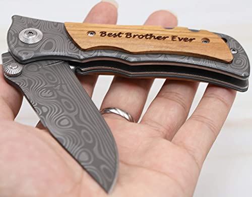 Image of Corfara Best Brother Ever Pocket Knife - Brother Birthday Gifts Christmas Gift for Brother, Best Brother Gifts from Sister Brother