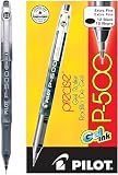 2 DOZEN: Pilot Precise P-500 Gel Ink Rolling Ball Pens, Extra Fine Point, Black Ink, (38600)