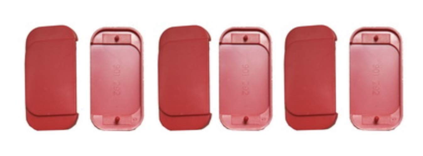 6x Ersatz Oberplatten mit Sollbruchstelle Typ K/E rot zur Fluchttürhaube GFS