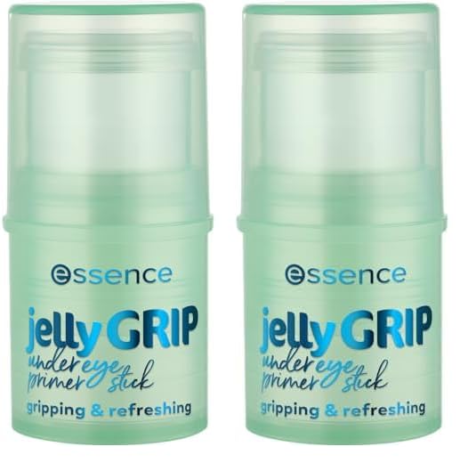 Essence Prebase En Barra Para La Zona Del Contorno De Los Ojos Jelly Grip, Hidratar/Humectar, Cuidado, Priming, Rociado, Translúcido (4.6G) (Paquete de 2)
