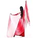 250x120cm(98 x 47 inches) Lightweight Imitated Silk Fabric Scarf, Belly Dance Scarf (Red White)