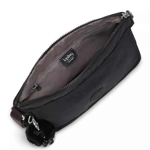 Kipling womens WomenÂ’s Aisling Bag, Lightweight Everyday Purse, Nylon Shoulder Crossbody Bag, Black Noir, 12 L x 8.87 H 4 D US