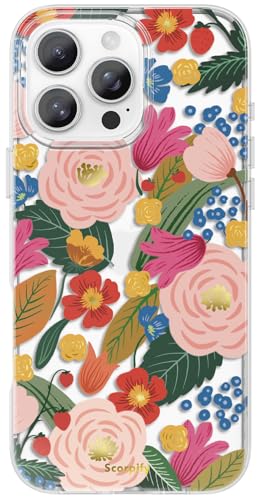 Coque chic iPhone 16 Pro Max détails dorés et motif camélia premium