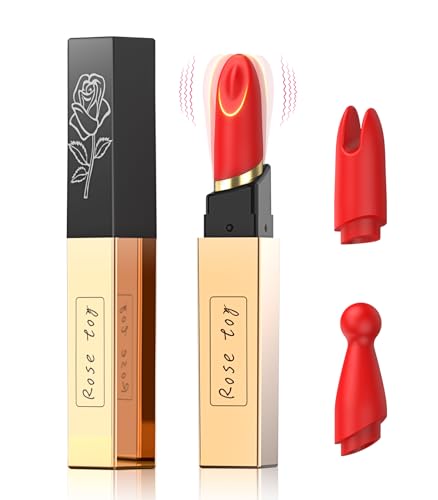 Lipstick Bullet Vibrator Adult Sex Toys 10 Powerful Vibrations Mini for Clitoral Stimulation Rechargeable & Discreet Electric Massagers Waterproof Portable Rose Toys Women Couples
