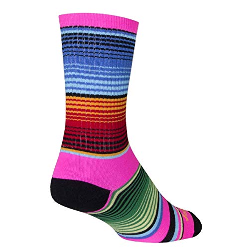 SockGuy, Siesta, Crew Sock, Sporty and Stylish, 6 Inches - Large/X Large