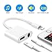 Lightning to 3.5 mm Headphone Jack Adaptor, iPhone 8/X /7/7 Plus Headphone AUX Adapter Dual Function 8 Pin Lightning to 3.5mm Audio Splitter, Support iOS11 and before. (No Calling Function)