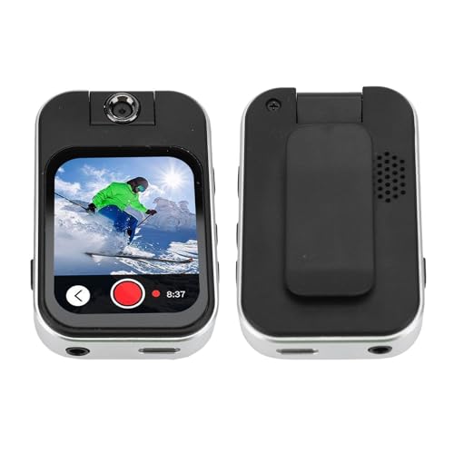 Gugxiom Lettore MP3 con Fotocamera, Obiettivo Ruotabile a 180°, Lettore MP4 con Bluetooth e WiFi, Clip Sportiva, Touch Screen da 2,02 Pollici per Corsa, Ciclismo e Uso Esterno