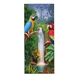 Serviette Perroquets Arras et Cascade Ultra Absorbante Serviette de Bain Légère Serviettes de Sauna pour Plage Yoga Piscine 80 x 130 cm