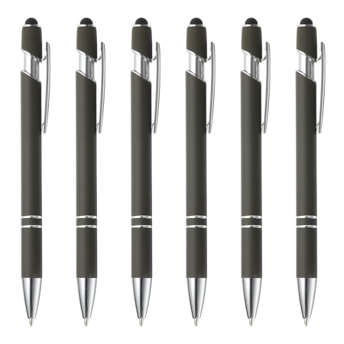 Bolígrafos de metal 2 en 1 PATIKIL para evitar huellas en pantallas táctiles con tinta negra