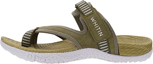 Whitin Women's Walking Sandals With Arch Support Hiking Flip Flops Outdoor Slide Size 9 Slip On Ring Adjustable Hook Fashion Wideathletic Cushion Soft Slide Ladies Beach Toe Thong Sandles Green 39 #TOP1