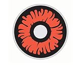 Matlens - Pro Trend Crazy Fun Motiv Farbige Kontaktlinsen SF-20 rot 2 Linsen 1 Kontaktlinsenbehälter 1 Pflegemittel 50ml