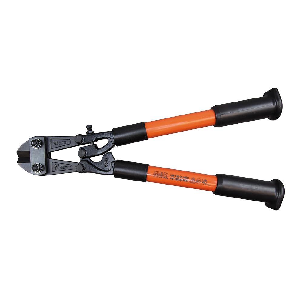 Bolt Cutter, Fiberglass Handles, 46 cm Klein Tools 63118, Orange / Black, 18-inch