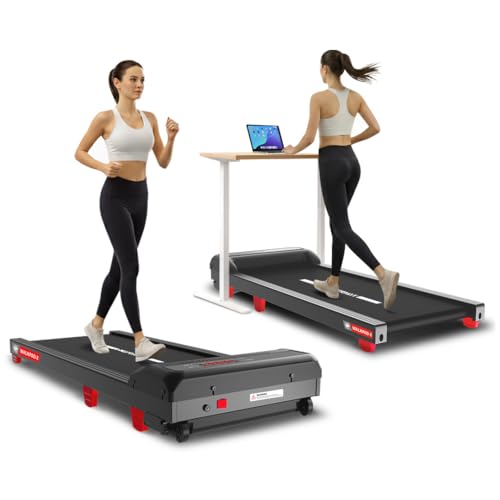 PowerMax Fitness WalkPad-2 Under Desk Walking Pad Treadmill for Home Use | 3.0 HP Motor | Compact Design with Manual Incline | Shock Absorption System
