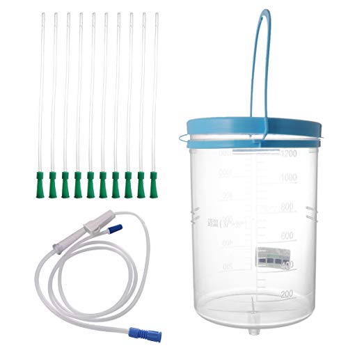 Kit de Balde de Enema de Café de 1200 Ml para Limpeza de Enemas de Desintoxicação Com Conector E Tub
