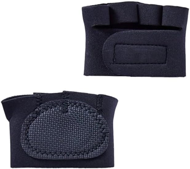 Luva de Academia Unissex, Antiderrapante, Neoprene, Ajustável, Preta, com Pegada Firme