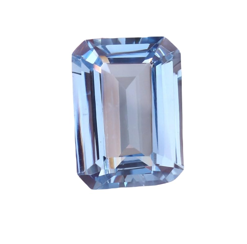 Aigue-marine naturelle 18x13mm forme émeraude, cadeau idéal pour fabriquer un collier