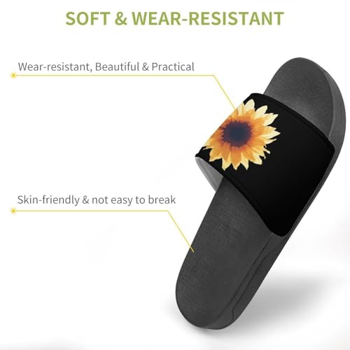 Watercolor Sunflower House Slippers for Women Men Personalized Shower Shoes Sandals Slides3