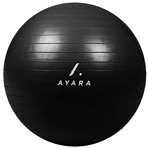 Yoga Y Pilates, Sports AYARA Pelota de Yoga y Pilates Fitness de 65cm Antideslizante y antiexplosión, Incluye Bomba de inflado rápido, Ideal para Embarazo, Terapia física,...