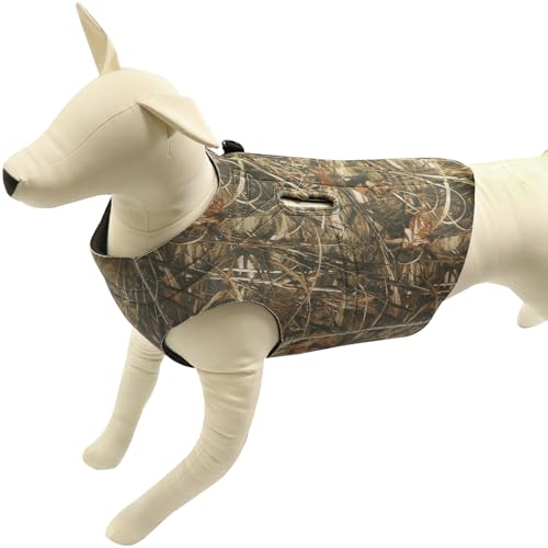 HUNTPAL Waterfowl Camo Dog Hunting Vest Harness Parka for Large Dogs