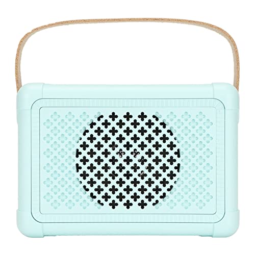 Ciciglow Altavoz Bluetooth Retro Portátil, Radio FM Vintage con Volumen Alto, Mejora de Graves Fuerte, Conexión Inalámbrica Bluetooth 5.0, Tarjeta TF USB Y Reproductor AUX (Azul)
