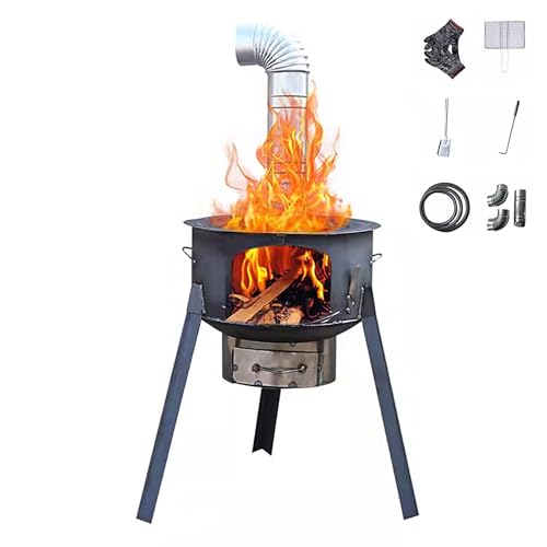 Inserts de poêle à bois de camping portable et tuyau de cheminée