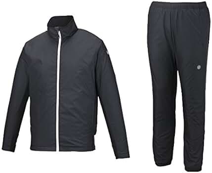 上下セット　ASICS アシックス　ブラック ウインドブレーカー アシックス ウィンドブレーカー パンツ 上下セット メンズ 黒 L