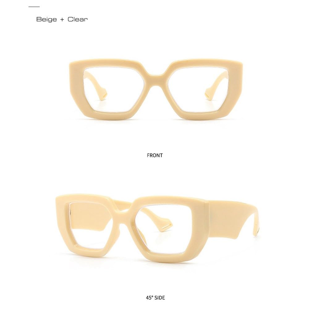 Okulary przeciwsłoneczne damskie Fashion Square z przezroczystymi soczewkami, okulary przeciwsłoneczne męskie, oprawki UV400