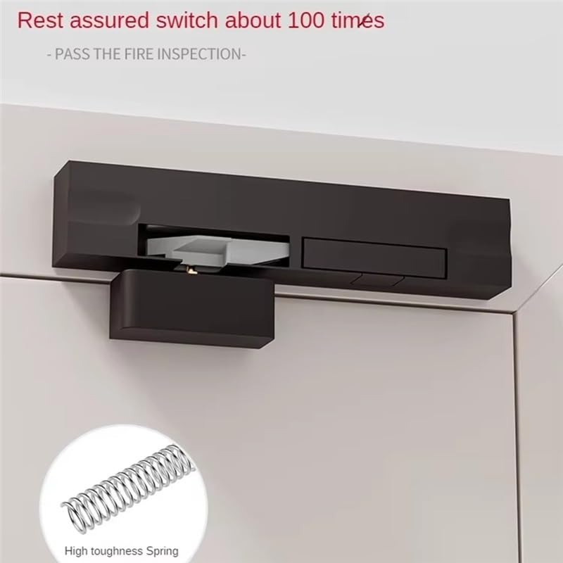 Fermo chiudiporta automatico retrattile, lasciato aperto, nero e marrone | Ferramenta for porte domestiche for la chiusura automatica della porta e la limitazione della posizione