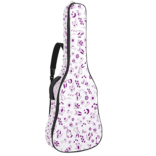 Sac pour guitare acoustique feuilles tropicales idéal pour vos concerts