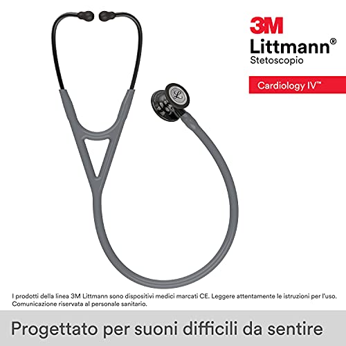 Image of 3M Littmann Cardiology IV Diagnostic Stethoscope, 6238, More Than 2X as Loud, Weighs Less, Stainless Steel High Polish Smoke-Finish Chestpiece, 27 inch Gray Tube, Smoke Stem, and Headset (Pack of 3)