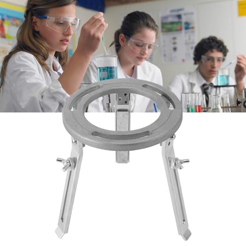 Laboratory Tripod Stand, Adjustable Iron Heating Support Stand for Chemistry Lab Education 5.9 to 8.7in Height 4.7in Outer Diameter 1 Set