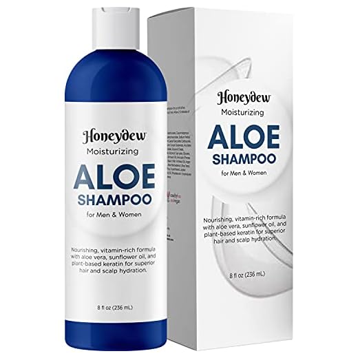Aloe Vera Shampoo for Sensitive Scalp - Sulfate Free Shampoo for Dry Hair and Scalp Moisturizer for Dry Scalp with Keratin and Sunflower Oil for Soft Hair - Moisturizing Shampoo for Damaged Hair