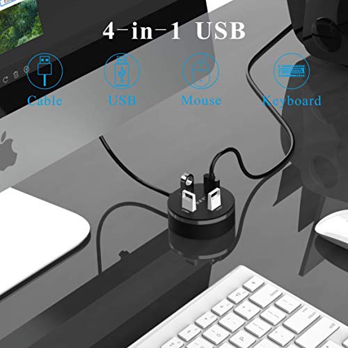 HKN-Desktop-USB-30-Hub-with-Long-Cable-Computer-USB30-with-Long-Cord-USB3-Splitter-with-31ft-Line-SlimPortable-USB-3-Hub-with-4-Ports-for-Laptop-TabletopStationPCFlash-DriveMobile-HDDU-Disk