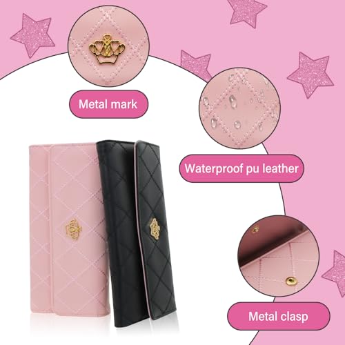 Clutch Wallet, PU Slim Wallets for Women, Long Wallet Fashion Card Wallet, Ladies Wallet for Travel, Dating, Shopping(Black)4