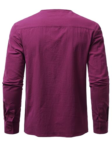 Image of JOGAL Mens Renaissance Shirt Medieval Pirate Viking Halloween Costume Gothic Steampunk Retro Long Sleeve Lace Up Shirts