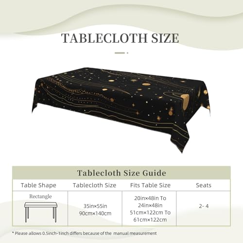 Nappe pour table rectangulaire thème espace argenté imperméable