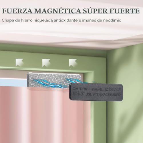 Miniatura 2 de Yuxianlb 12 Pares De Persianas Opacas, Clips, Abrazaderas Magnéticas, Etiquetas De Nombre, Soporte Autoadhesivo, Tratamiento De Ventanas