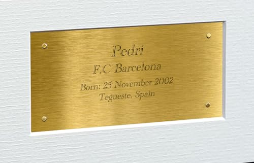 12x8 A4 Signed Pedri Barcelona Autographed Autograph Signed Signature Photograph Photo Picture Frame Football Soccer Poster Gift Spain Triple G