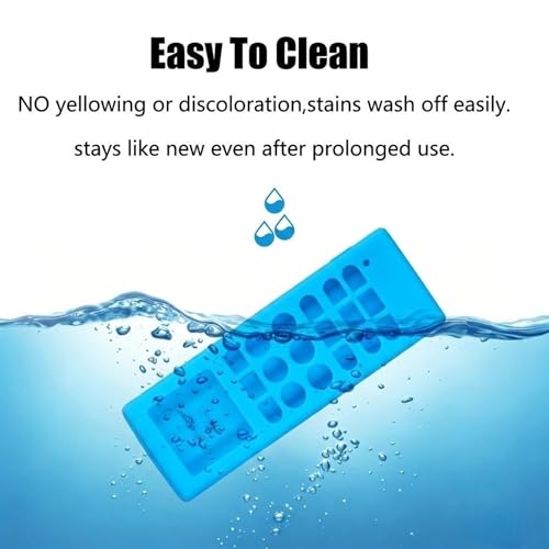 Image of Silicone Cover Compatible with LG Split /Window Inverter Air Conditioner Remote Control, Shockproof, Stylish, Easy to find in Darkness - Glow in Dark Blue-1